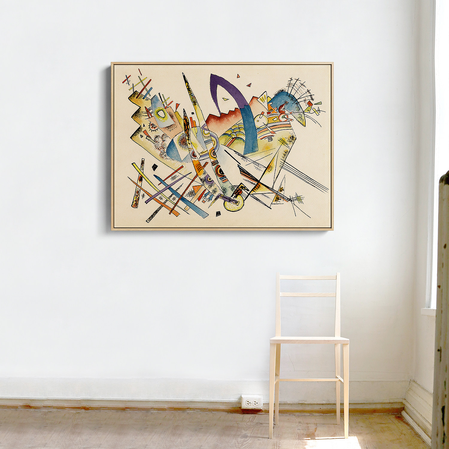 康定斯基大师几何抽象艺术装饰画工作室样板客厅过道现代装饰画
