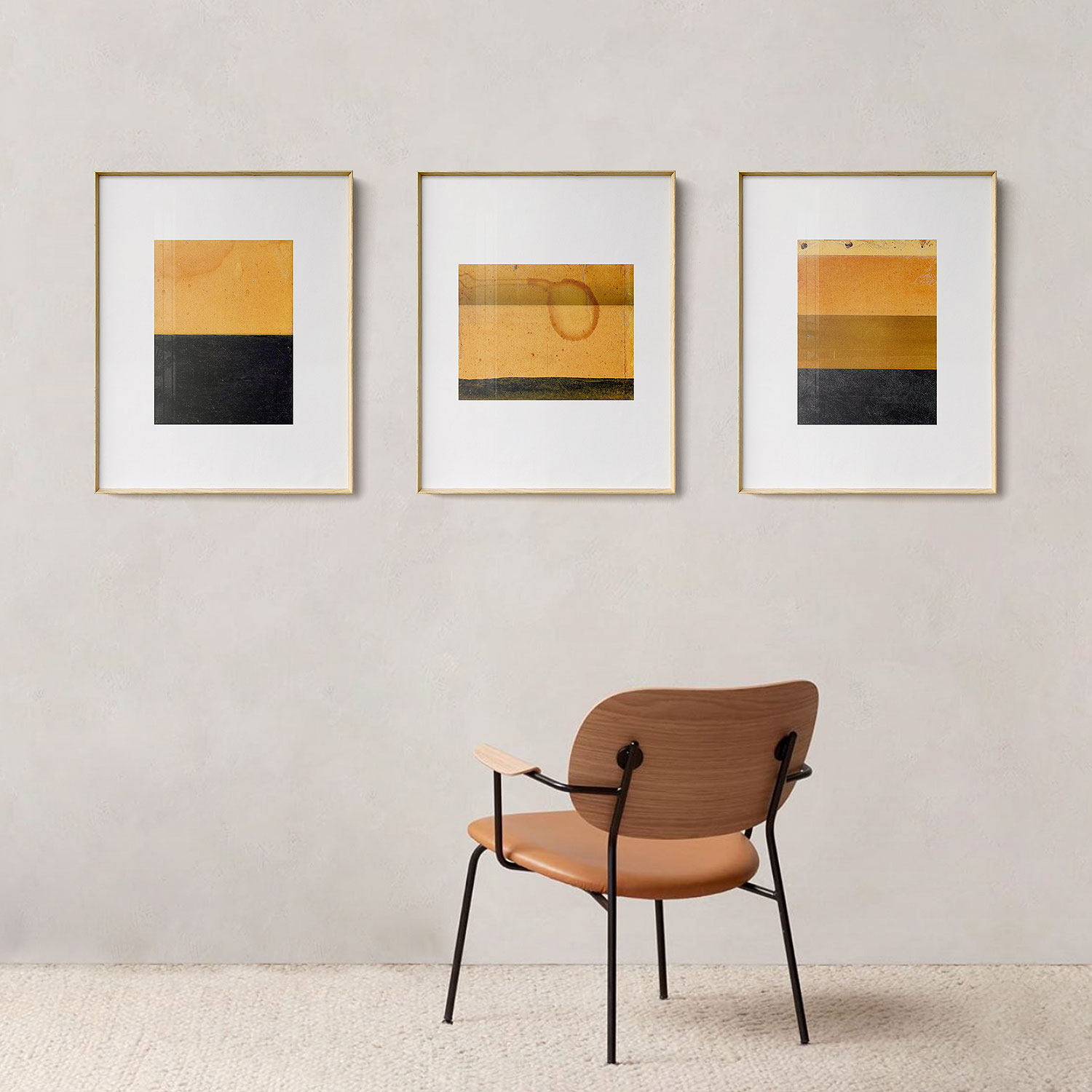 不够艺术现代抽象客厅三联装饰画样板墙面挂画现代装饰画