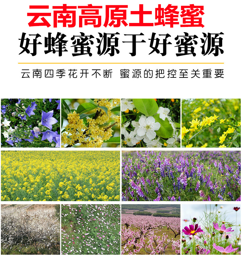 2斤】云南土蜂蜜农家自产结晶纯正天然百花蜜野生正品正宗冬蜜