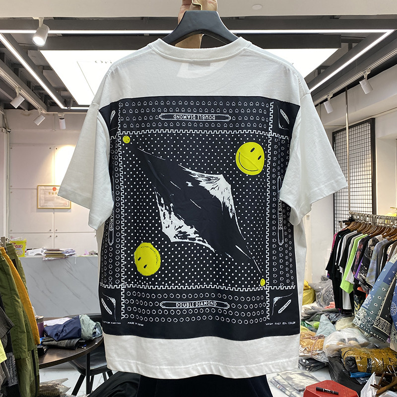 kapitalman平田和宏繁星点点笑脸印花男女情侣短袖t恤