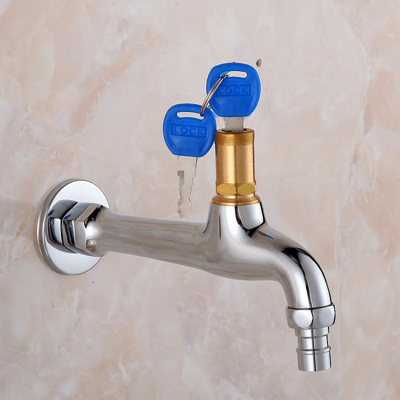 水龙头4分室外外带锁防盗用自来自来水公共场所洗衣机龙头