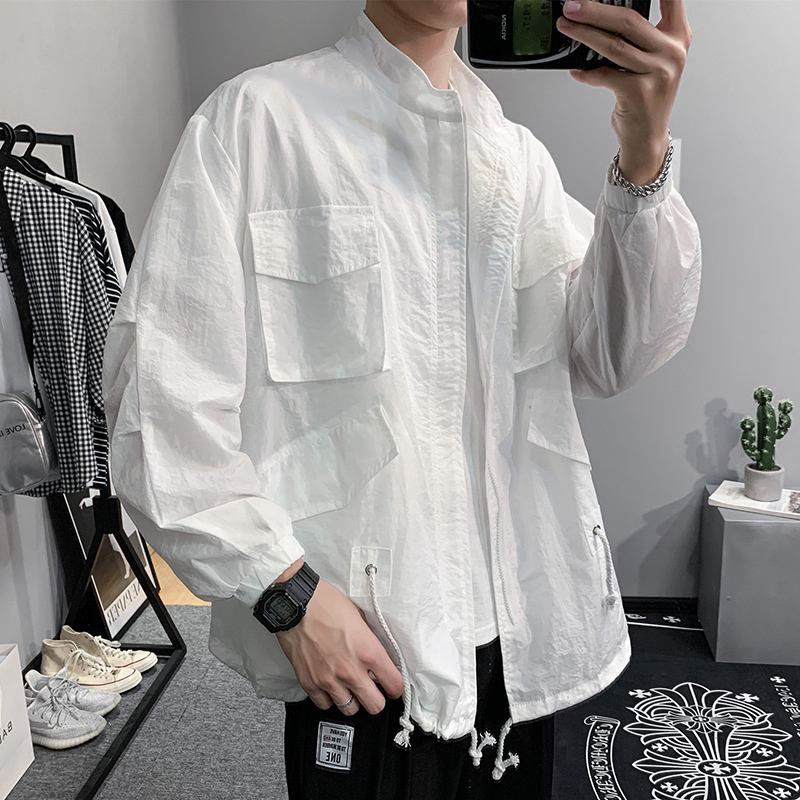 男士防晒衣潮牌外套男夹克2022春夏季新款宽松潮流薄款防晒服夏装