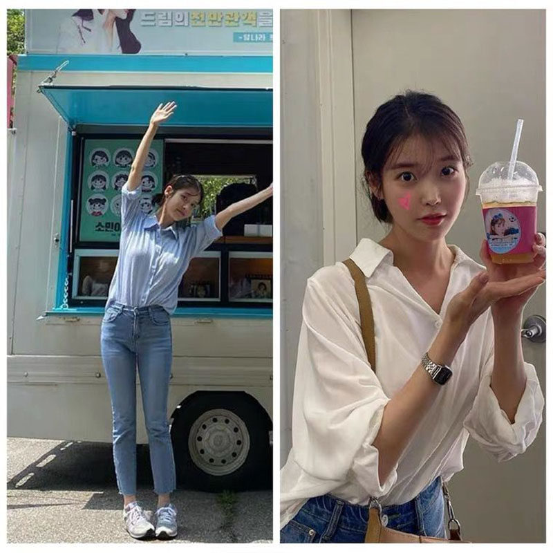 iu加绒2020铅笔小脚牛仔裤小直筒显瘦李知恩高腰牛仔裤