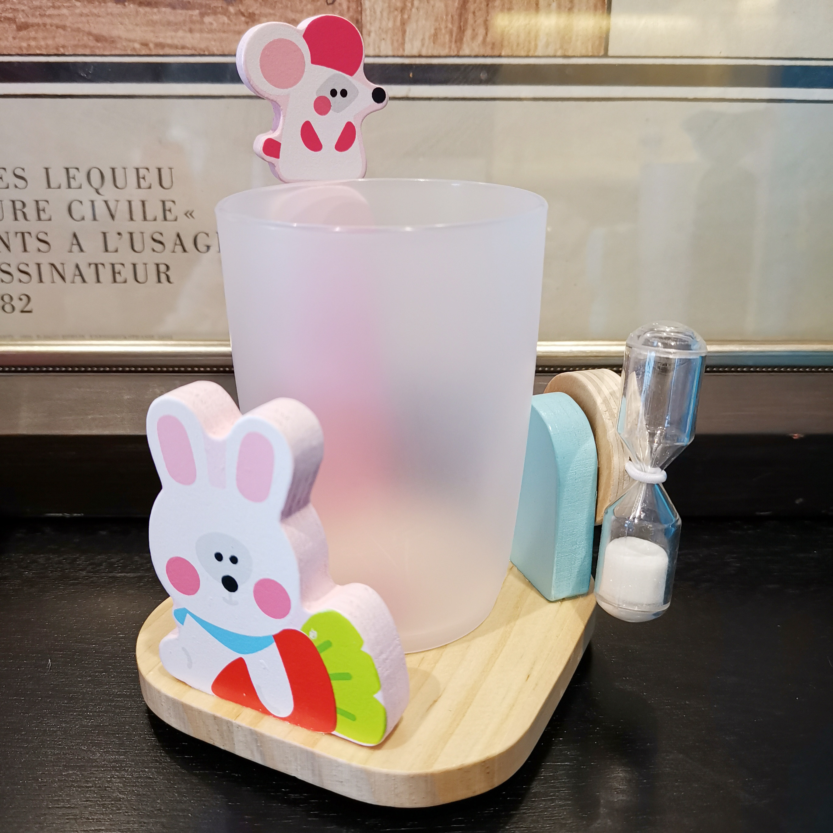 儿童牙杯弥鹿卡通创意亲子可爱防摔宝宝牙刷洗漱杯