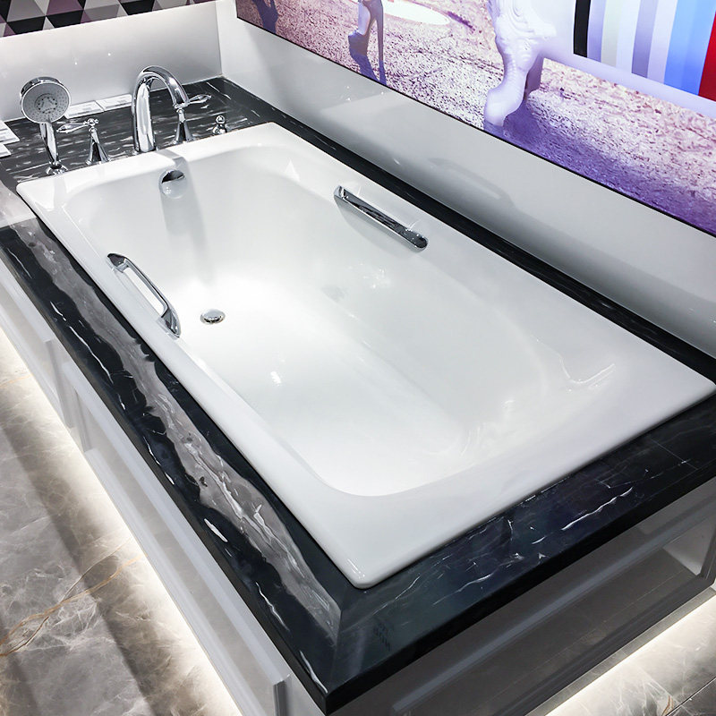 浴缸科勒铸铁15m17m搪瓷嵌入式家用成人浴盆18208t普通浴缸