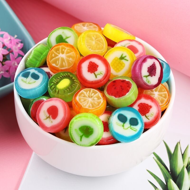 糖果七彩七彩糖散装发批包装清新新网红糖创意糖果