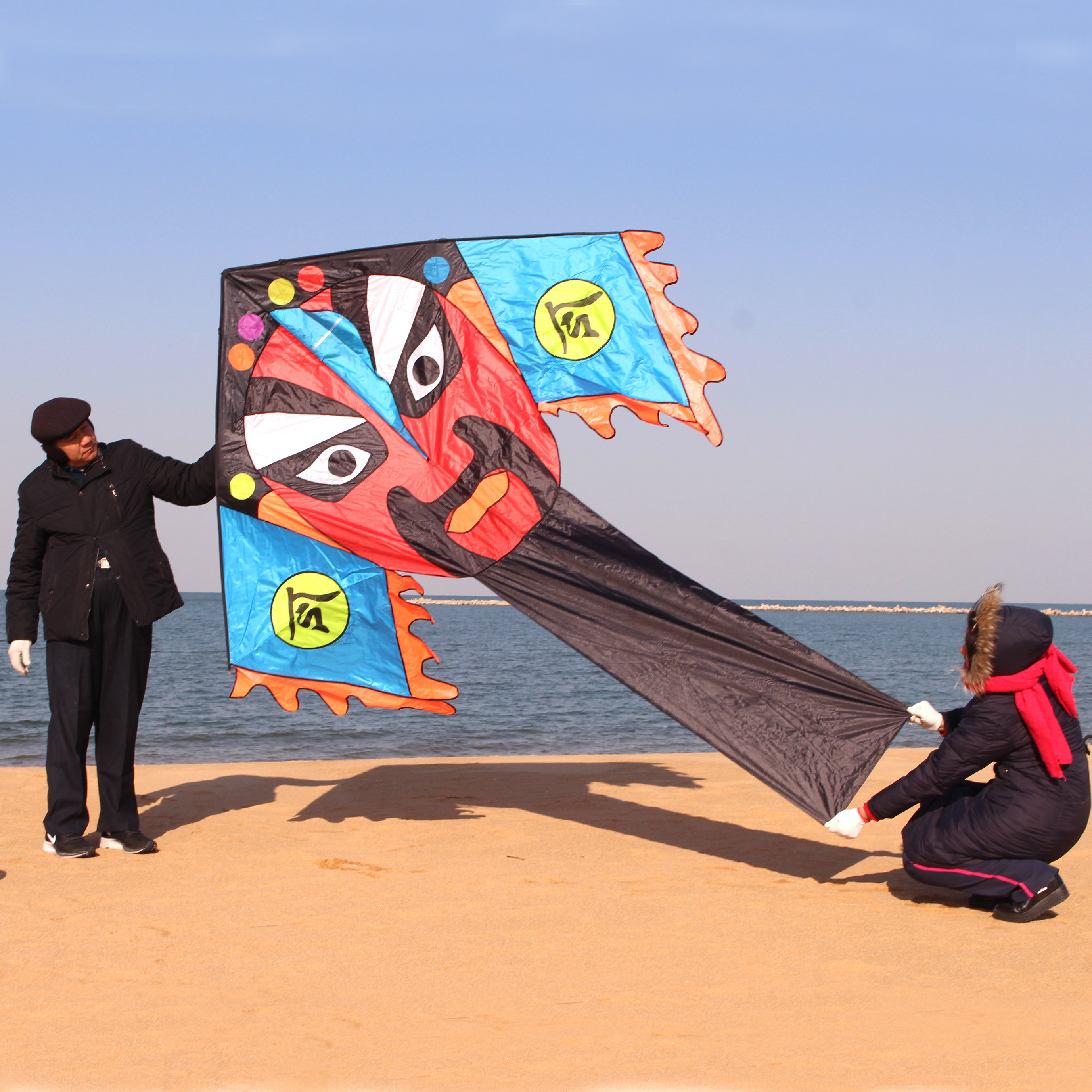 风筝潍坊新款高档大型国粹大令大脸脸谱成人风筝