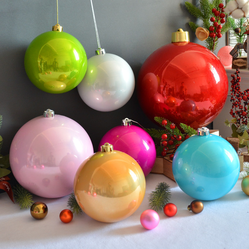 圣诞装饰吊球彩球珠光大球1540cm亮光圆球商场圣诞装饰品