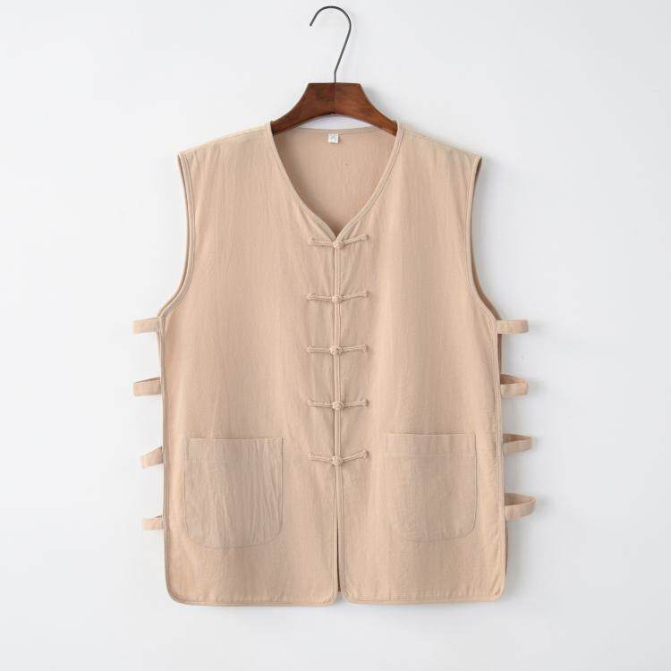 夏季中式马褂汗衫老北京背心无袖老头衫开唐装背心