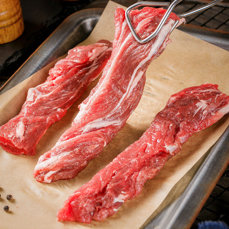 恒都牛小里脊500gx4牛肉生鲜涮肉烧烤肉牛肋条生牛肉