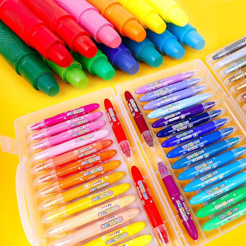 掌握套装学习一年级小学生画笔彩色画幼儿园炫绘儿童蜡笔