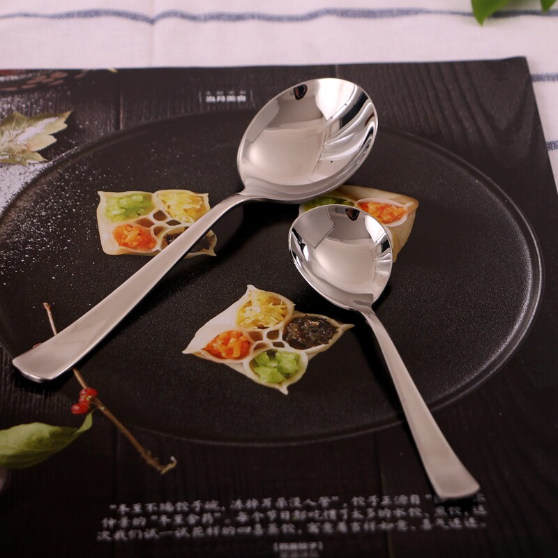 低调经典德国西餐勺中更圆勺汤匙调羹甜品酸奶西餐勺