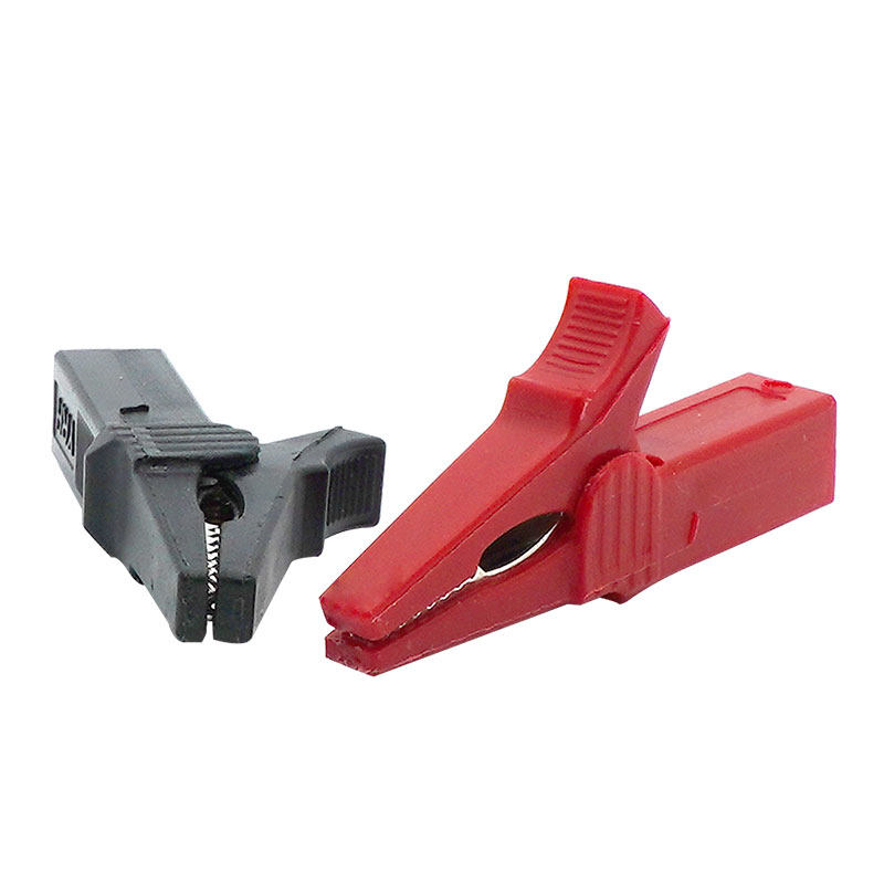 4mm小号鳄鱼电瓶夹子电线插孔封闭安全护套鳄鱼夹