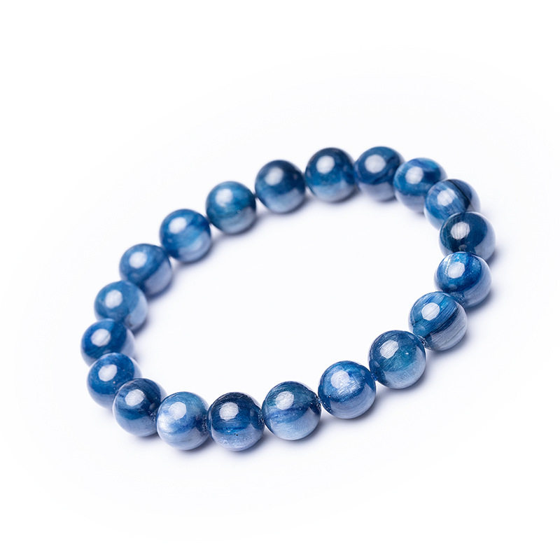 7a天然水晶蓝晶石手链男女情侣款单圈手串礼物猫眼手链