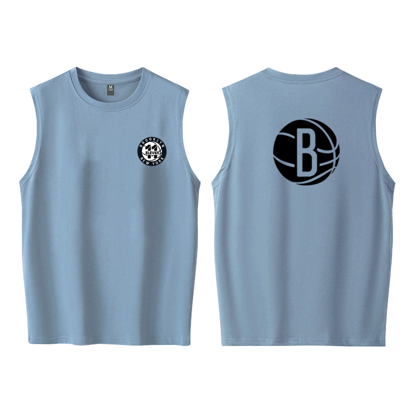 Nets Durant Drew Uncle Owen training the same cotton sleeveless T-shirt plus size sports breathable vest men Nets Durant Drew Uncle Owen training the same cotton sleeveless T-shirt plus size sports breathable vest men