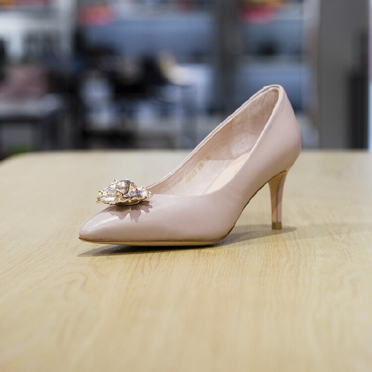 kadina卡迪迪娜2021春新商场同款高跟鞋女细时尚单鞋