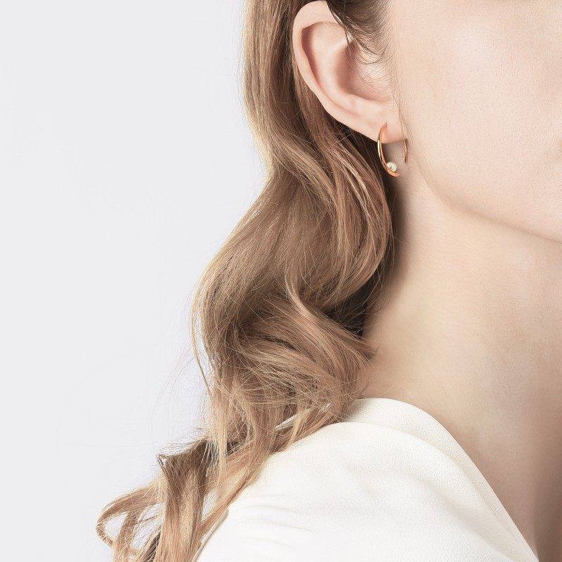 玖珍18k黄金akoya珍珠耳环单边耳饰小众气质耳饰