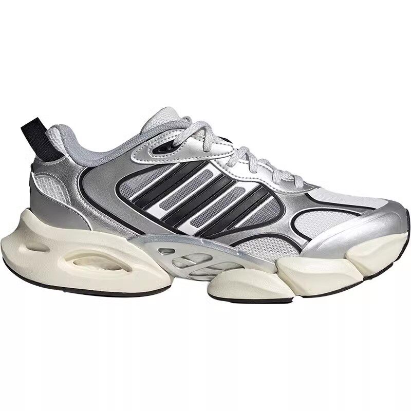 adidasclimacool防滑耐磨透气低帮跑步鞋男银白ie7710跑步鞋