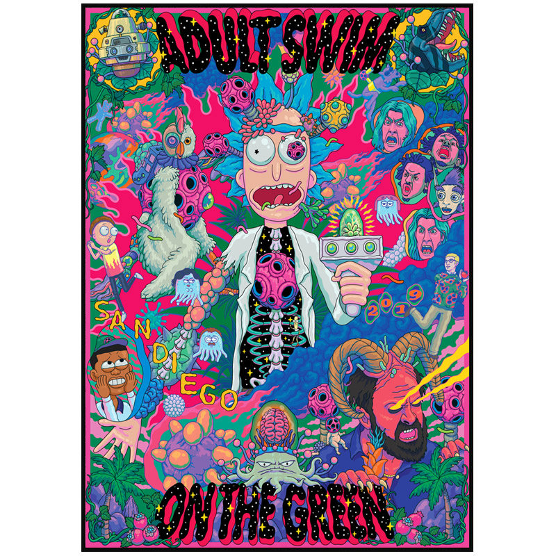 瑞克莫蒂装饰画rickandmorty海报挂画潮流动漫动画卧室现代装饰画