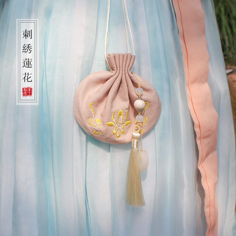 香囊刺绣吊坠中国国风古风汉服荷包空袋随身香包