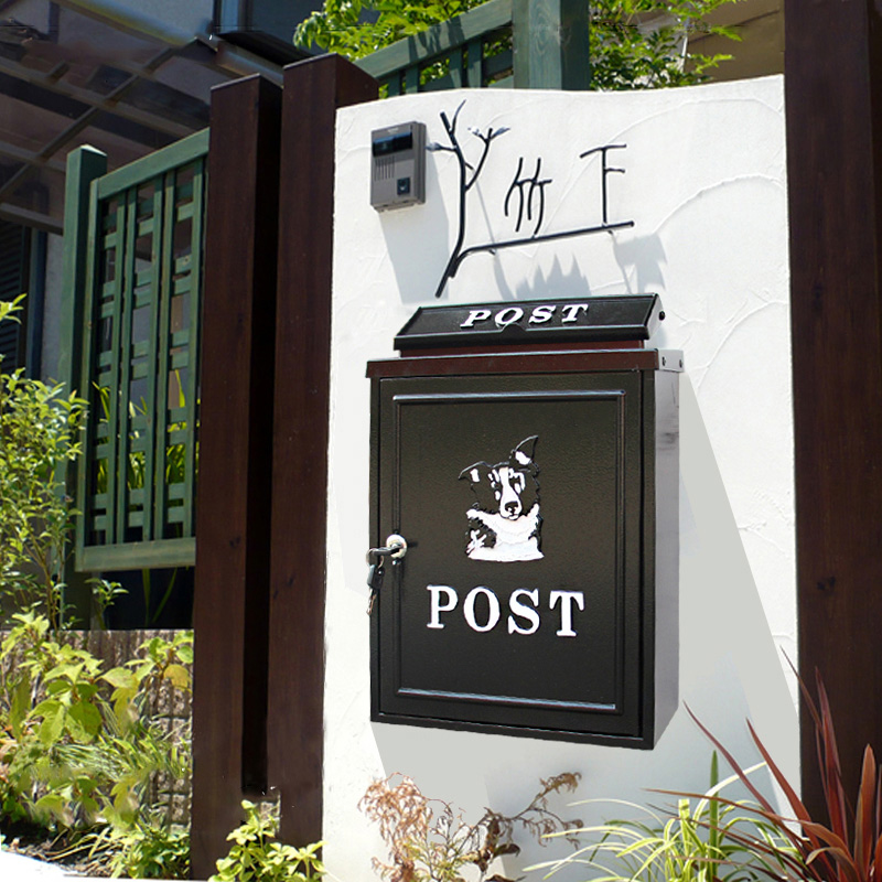 欧式别墅信箱室外防雨水邮箱挂墙带锁邮筒大号田园创意信报箱包邮