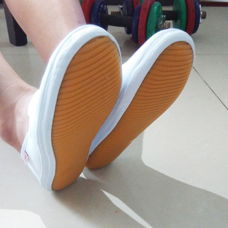 步步隆 白布鞋 白饭鱼 经典白布鞋 白帆布鞋 绑带型 松紧带型