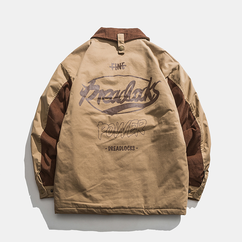 日系复古工装棉衣男女冬季潮牌加厚宽松棉服学生上衣棉袄休闲外套