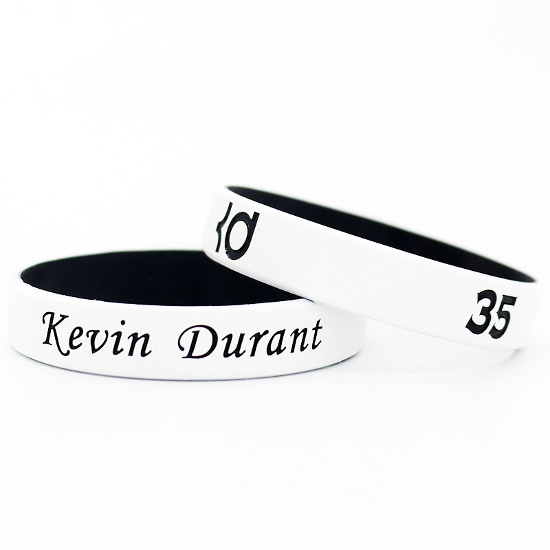 凯文生手学生情侣签名腕带双色杜兰特硅胶手环篮球球迷用品