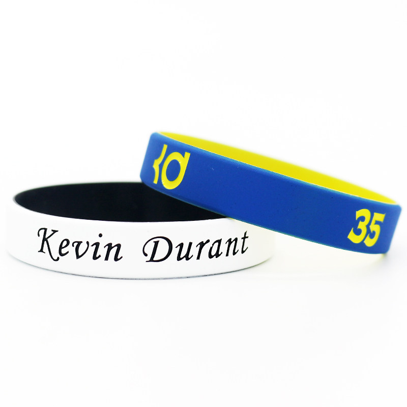 凯文生手学生情侣签名腕带双色杜兰特硅胶手环篮球球迷用品