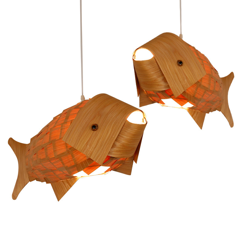 鲤鱼鱼形吊灯新中式中式餐厅饭店火锅店创意个性灯具酒店