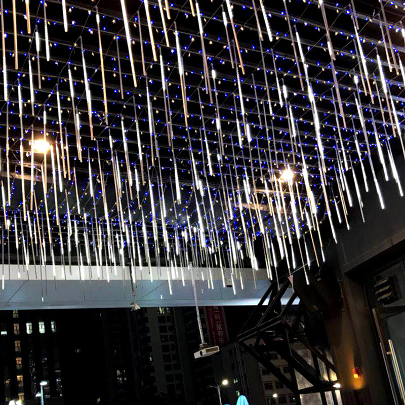 流星雨led灯流星灯七彩串灯彩灯树灯户外防水圣诞装饰灯庭院灯 - 复亮