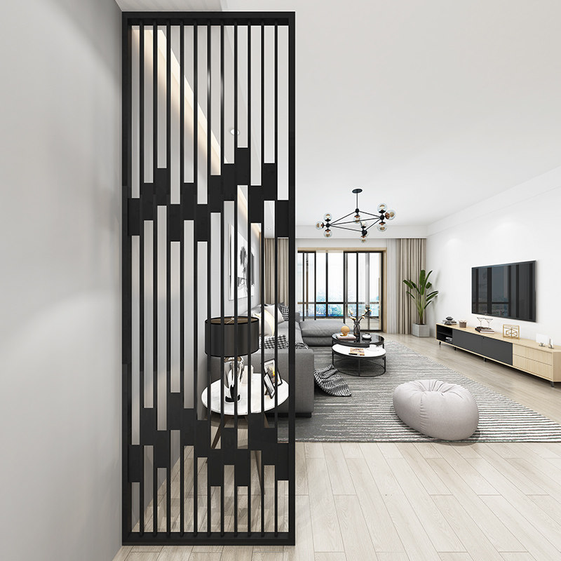 铁艺屏风隔断北欧入户玄关工业风简简约现代座屏