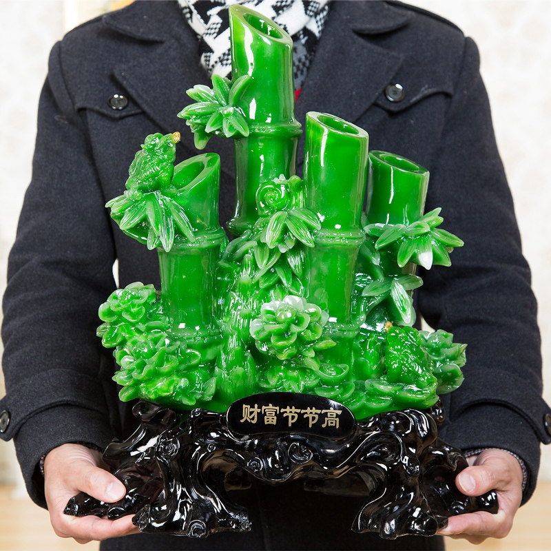 财富节节高电视柜酒柜客厅摆件装饰竹子家居工艺饰品摆件