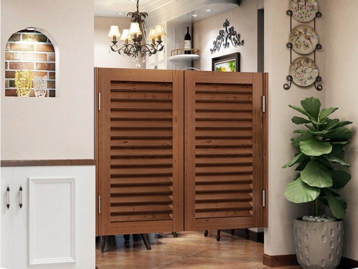 地中海双向开关半腰门实木门牛仔酒吧隔断栅栏门卫卧室门