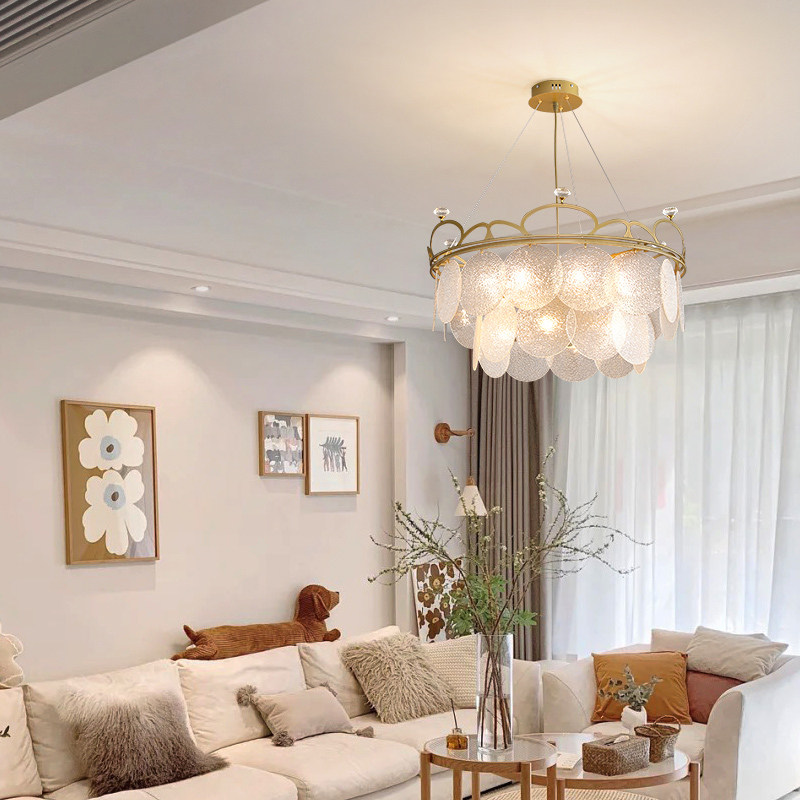 北欧轻奢客厅主灯现代简约皇冠吊灯2022新款网红客厅吊灯