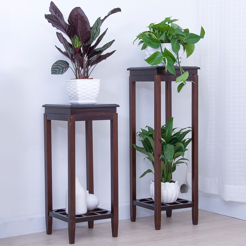 花架实木客厅室内吊兰兰花盆架绿萝现代简约中式花架