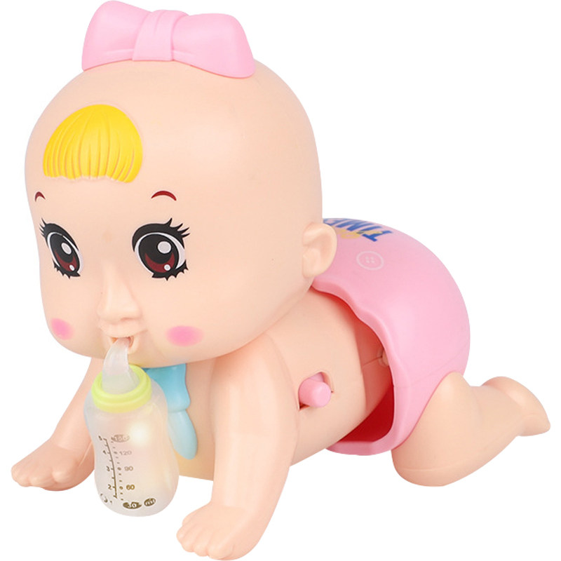 电动爬娃宝宝爬行娃娃音乐益智玩具012岁婴儿引导幼儿学爬玩具