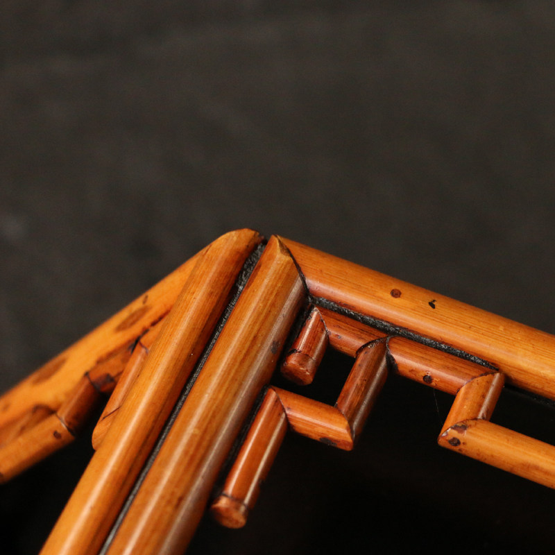 浙工老师傅手工手工制制作天然凤眼竹滕复古六角形竹编