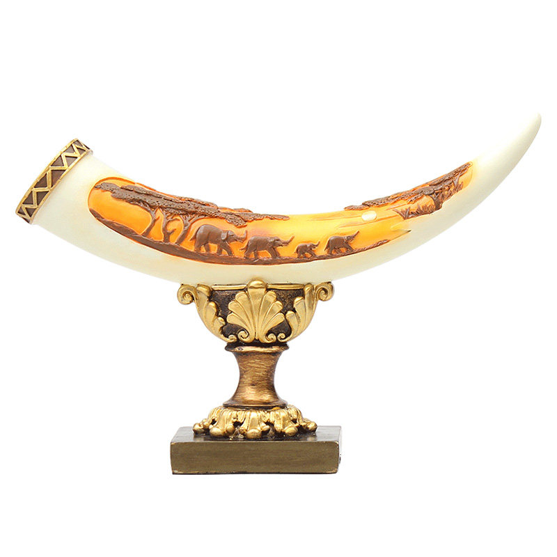 欧式象牙工艺品大象摆件家居装饰品玄关书房酒柜创意客厅摆设