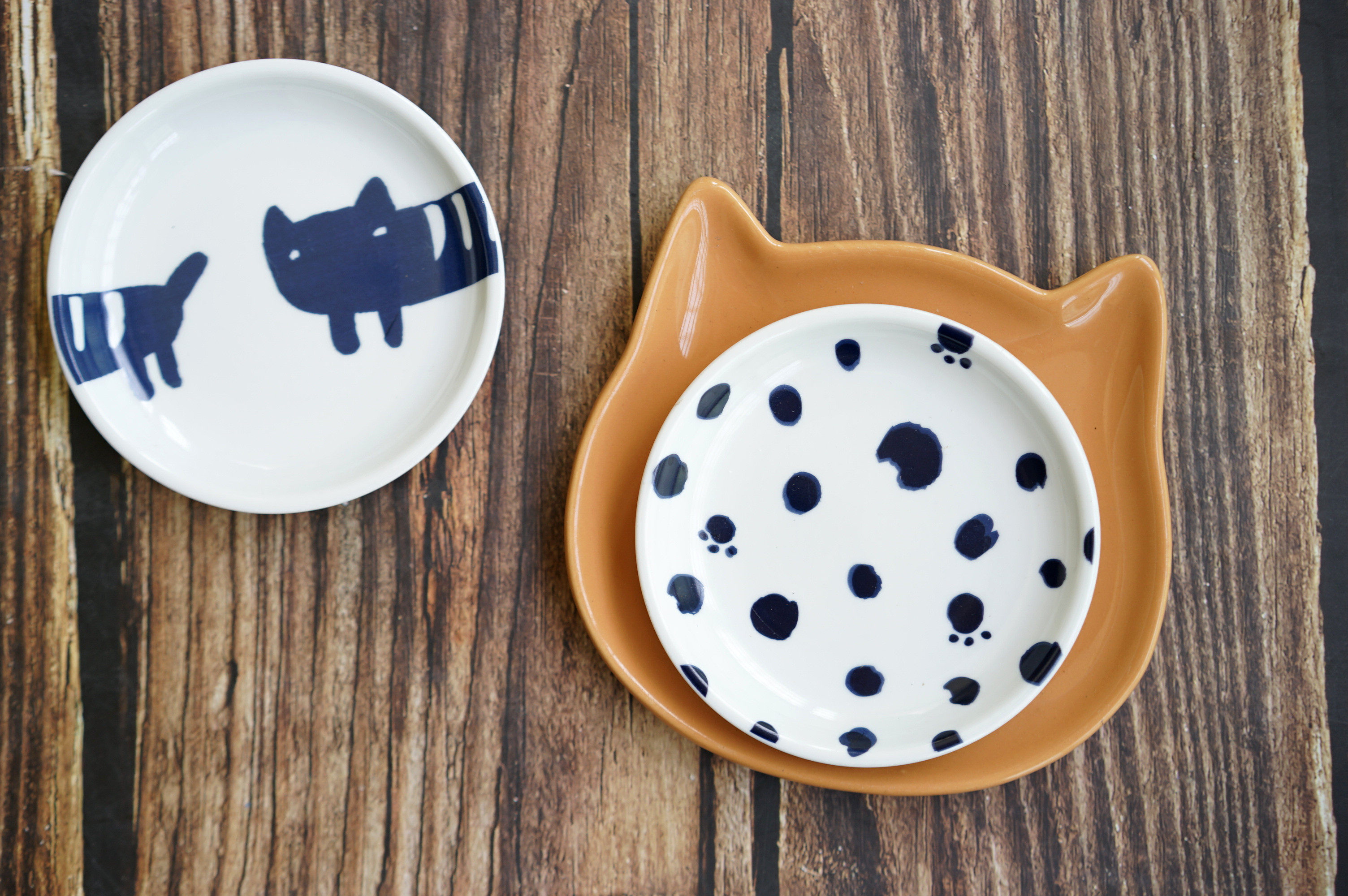 碟子一屋funny日单可爱可爱猫猫咪陶瓷手绘卡通盘