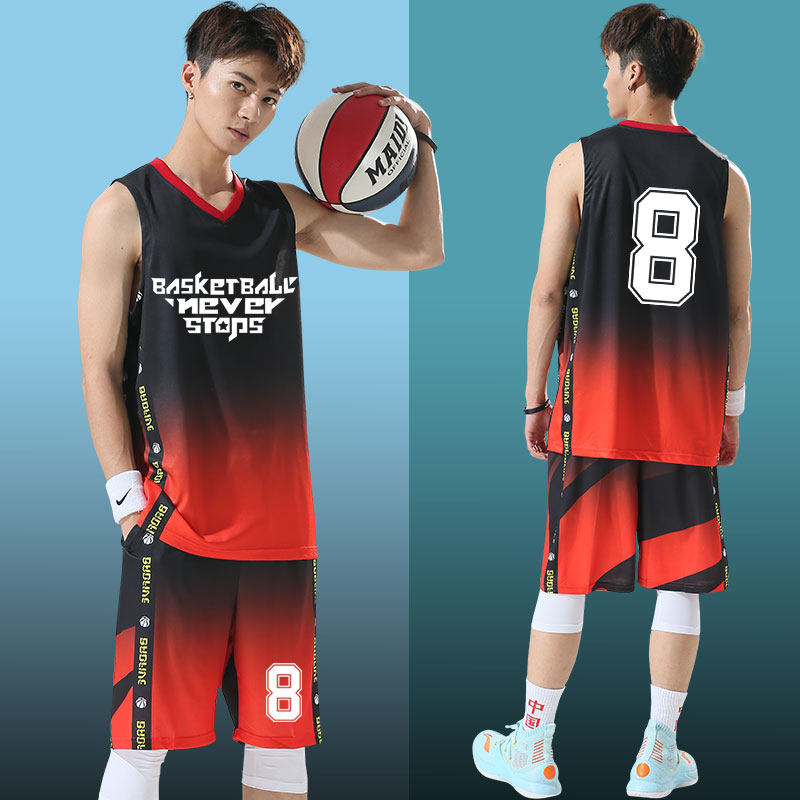 套装个性球服男宽松嘻哈球衣男潮街头篮球服