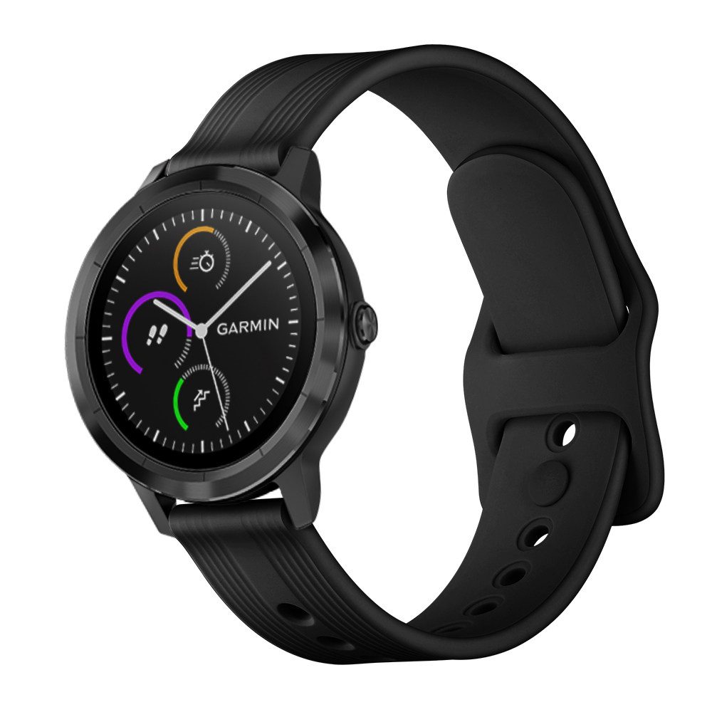 适用佳明vivoactive3vivomovehrforerunner645245手表硅胶腕带