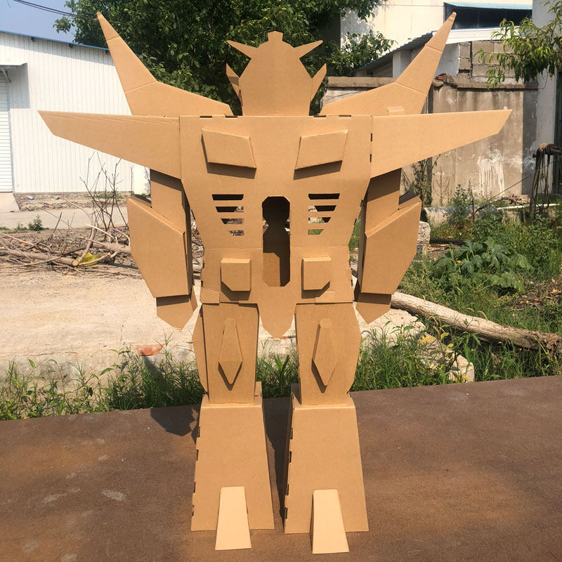 机甲金刚大型纸箱机器人模型儿童男孩纸壳板手工diy宝宝陪伴玩具