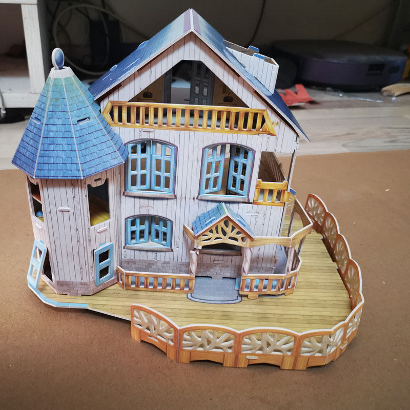 女孩3d立体拼图模型房子城堡纸质玩具益智拼图