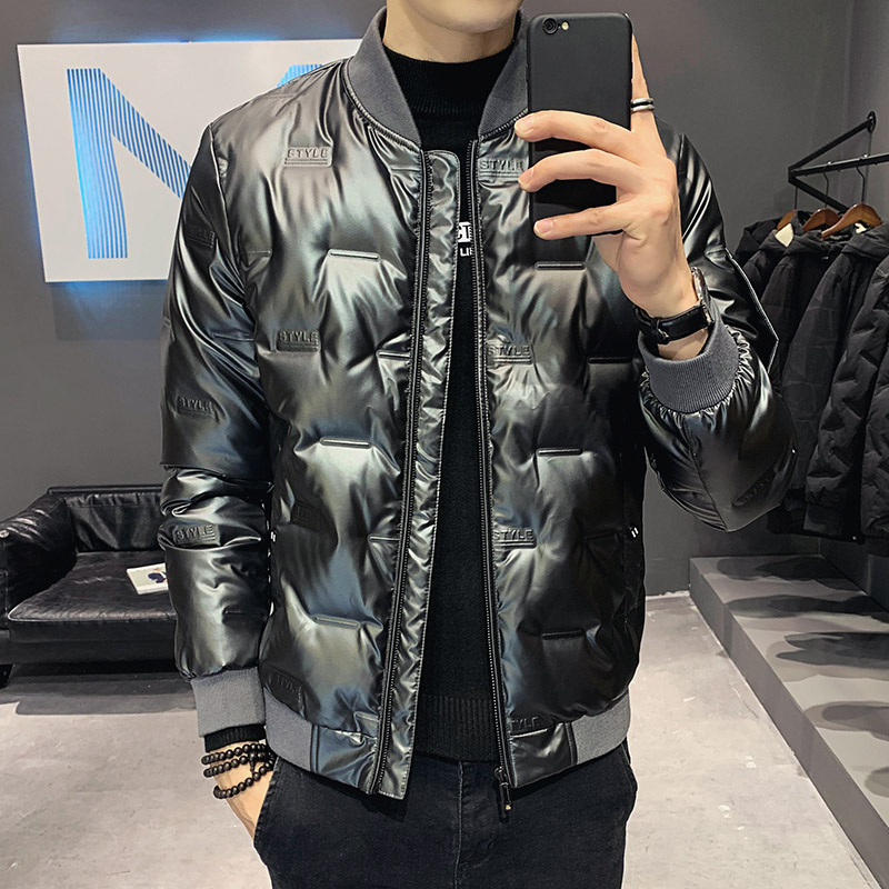 轻薄羽绒服男亮面秋冬季外套短款2021年新款潮流帅气冬装潮牌男装
