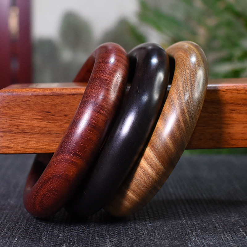 檀木手镯紫光檀小叶紫男女女款饰品复古民族风手镯