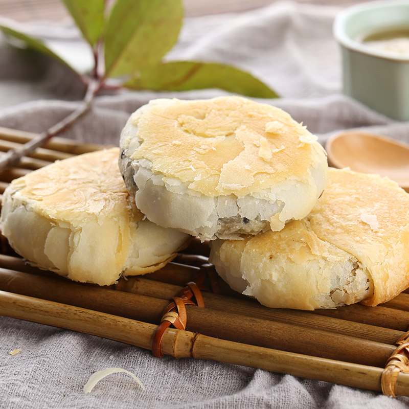 老式酥皮大白皮传统苏式五仁月饼糕点点心散装多口味糖酥饼一口酥