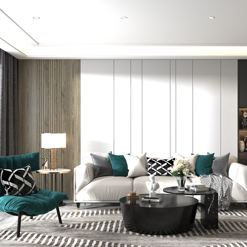 背景墙沙发客厅现代简约轻奢硬包皮料饰面面板多层背景墙软包