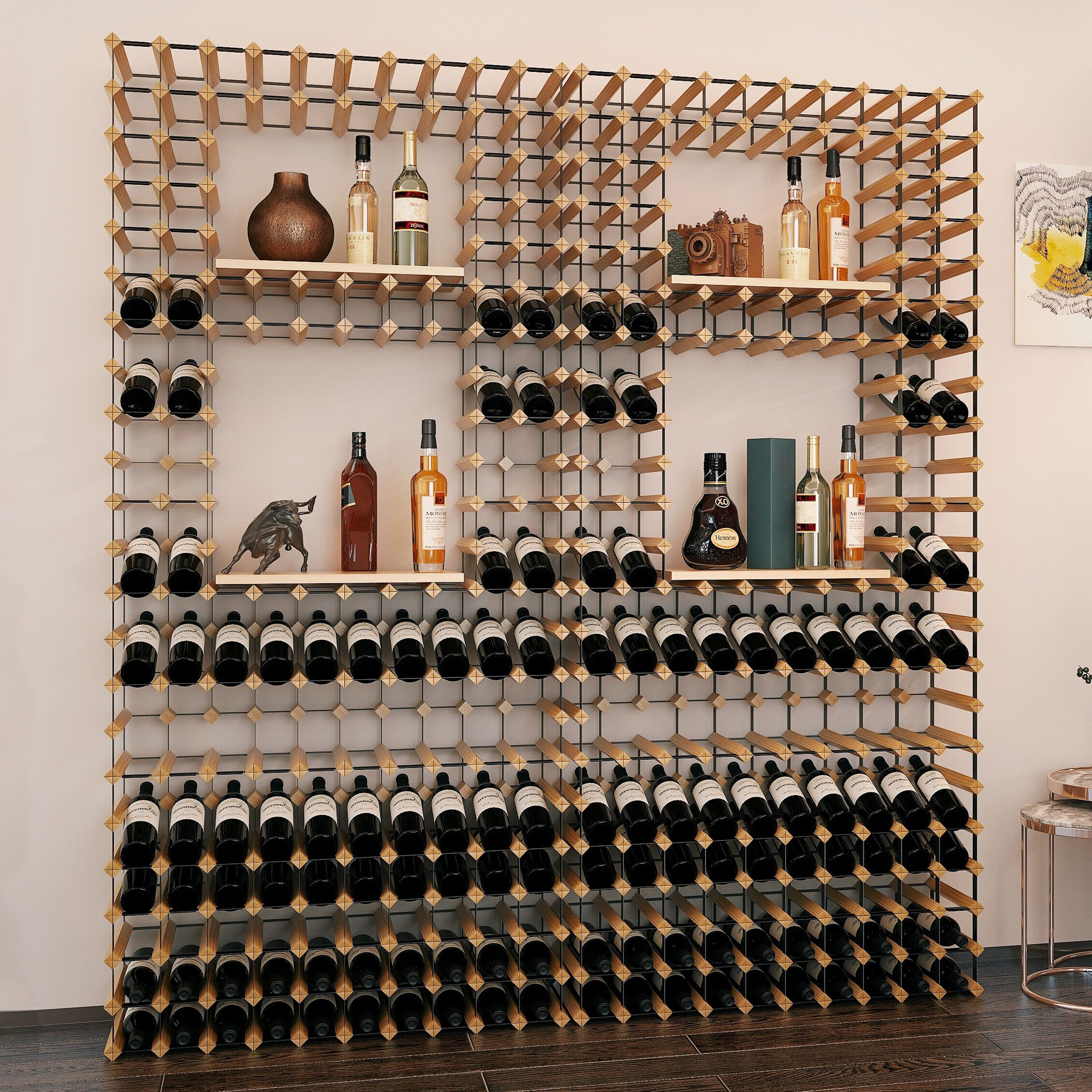 定制大型酒窖酒吧装饰酒架实木红酒酒柜家用酒架