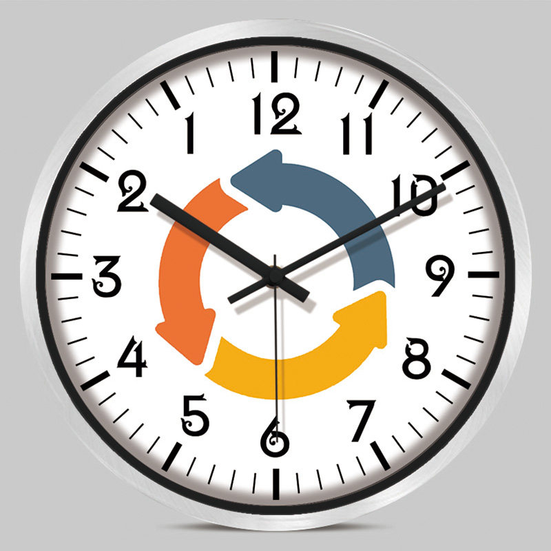 逆时针倒走挂钟创意复古怀旧家用客厅卧室餐厅挂钟